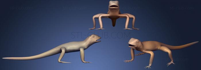 3D модель Ящерица в ошейнике (STL)